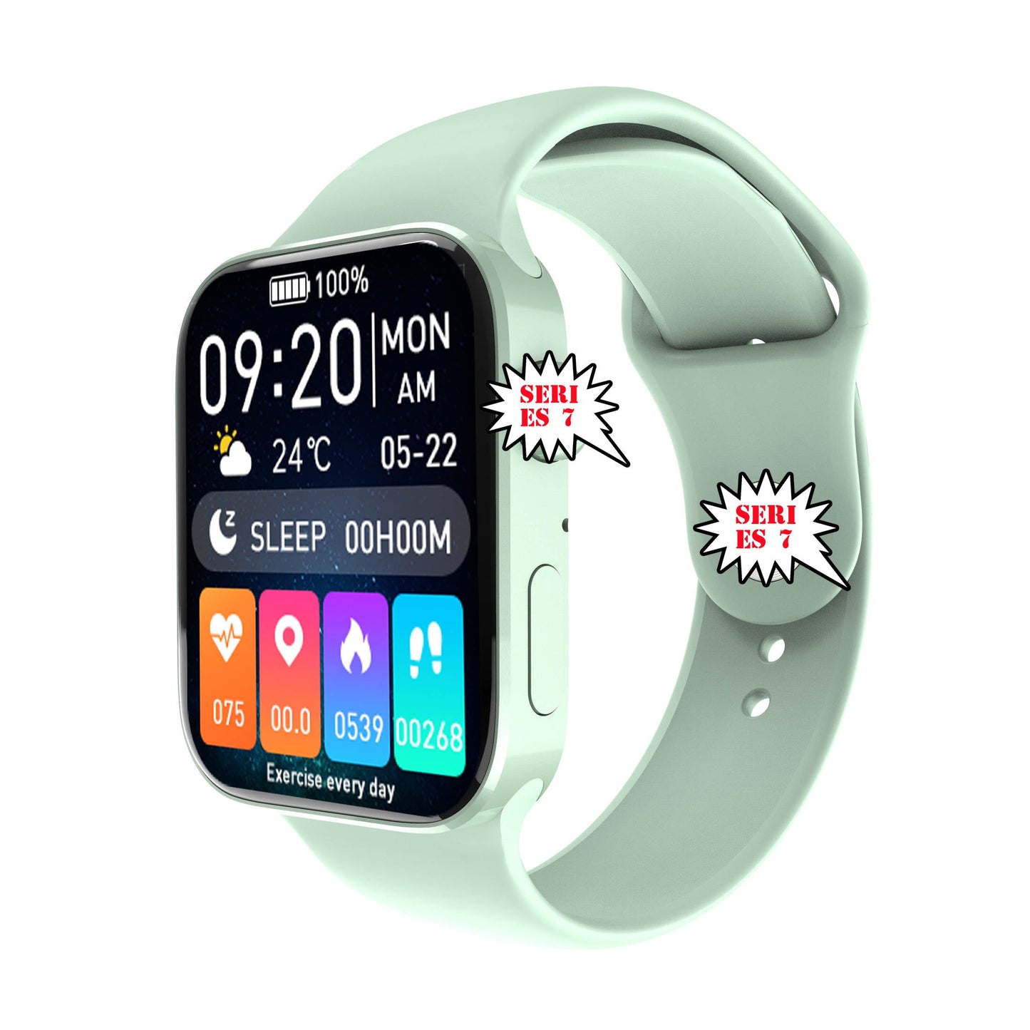 2021 New Arrivals Watch Series 7 Wireless Charging BT Call Full Touch Heart Rate N76 Sport Smart Watch Bracelet Waterproof baby magazin 