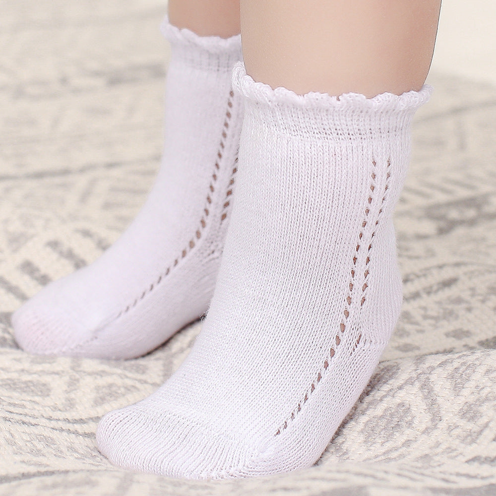 2021 autumn new European and American Spanish style loose mouth newborn baby socks side leakage boys and girls baby socks baby magazin 