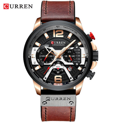 CURREN Casual Sport Watches for Men Blue Top Brand Luxury Military Leather Wrist Watch Man Clock Fashion Chronograph Wristwatch baby magazin 