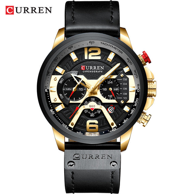 CURREN Casual Sport Watches for Men Blue Top Brand Luxury Military Leather Wrist Watch Man Clock Fashion Chronograph Wristwatch baby magazin 