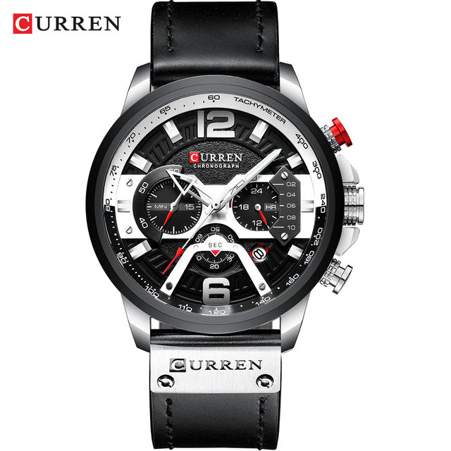 CURREN Casual Sport Watches for Men Blue Top Brand Luxury Military Leather Wrist Watch Man Clock Fashion Chronograph Wristwatch baby magazin 