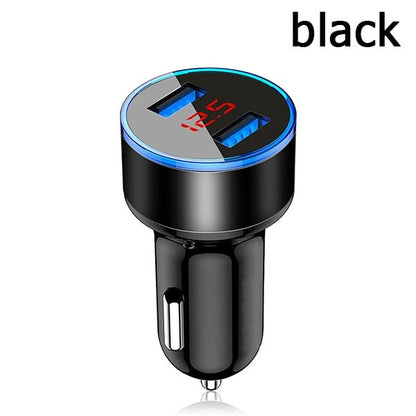 Car Charger Dual USB QC 3.0 Adapter Cigarette Lighter LED Voltmeter For All Types Mobile Phone Charger Smart Dual USB Charging baby magazin 