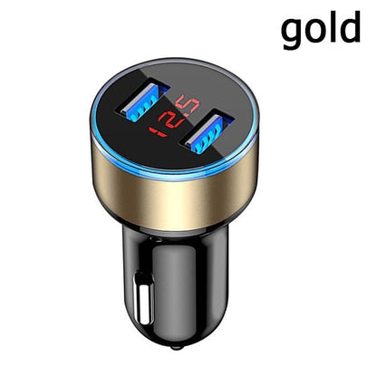 Car Charger Dual USB QC 3.0 Adapter Cigarette Lighter LED Voltmeter For All Types Mobile Phone Charger Smart Dual USB Charging baby magazin 