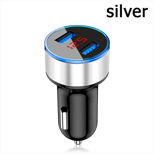 Car Charger Dual USB QC 3.0 Adapter Cigarette Lighter LED Voltmeter For All Types Mobile Phone Charger Smart Dual USB Charging baby magazin 