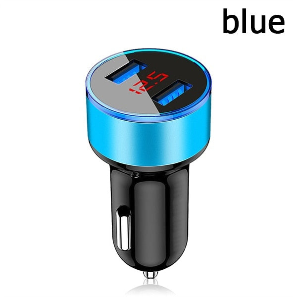 Car Charger Dual USB QC 3.0 Adapter Cigarette Lighter LED Voltmeter For All Types Mobile Phone Charger Smart Dual USB Charging baby magazin 