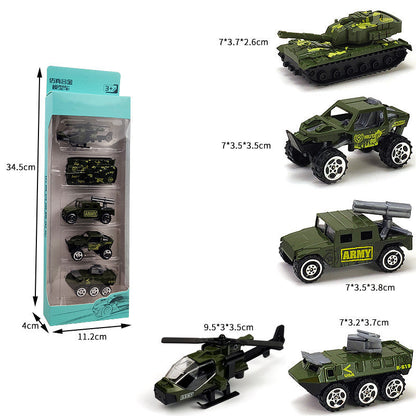 Children's alloy car model boy pull back police car racing Zhongba school bus baby resistant toy car suit baby magazin 