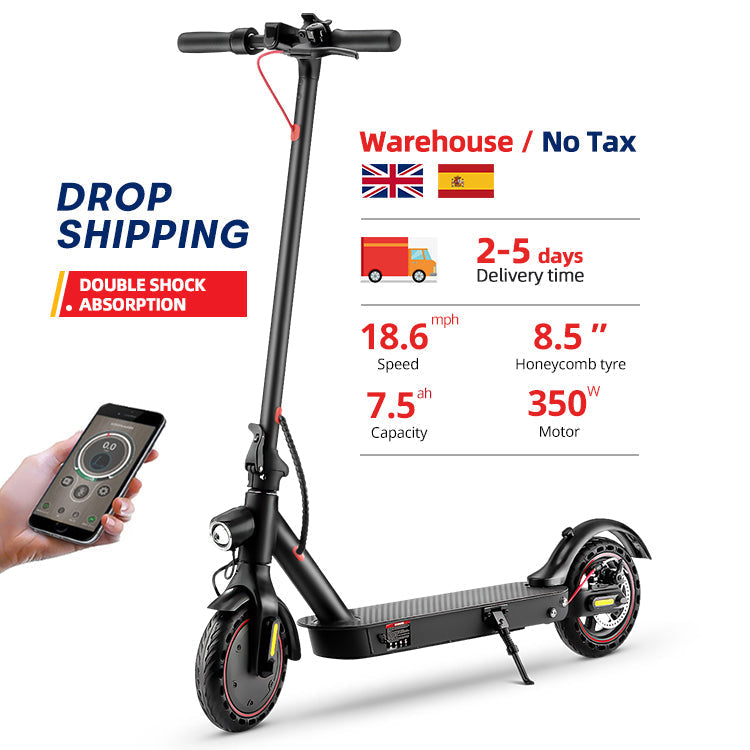 EU/UK No Tax electric scooters 30km/h 350W scooters Folding electric scooter with APP baby magazin 