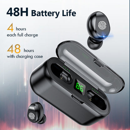 F9 TWS BT5.0 True Wireless Headphones Headset Earbuds Lcd Digital Waterproof Noise Reduction Wireless Earphone baby magazin 