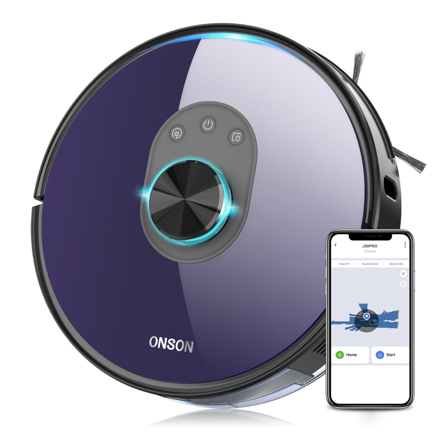 ONSON J30 Smart Home Laser Navigation 2700Pa Robot Vacuum Cleaner with APP baby magazin 