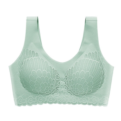 Thin Push Up Vest Bra Women Seamless Underwear Solid Lace Soft Comfortable Sleep Top With Chest Padded Bras For Women M L XL XXL baby magazin 