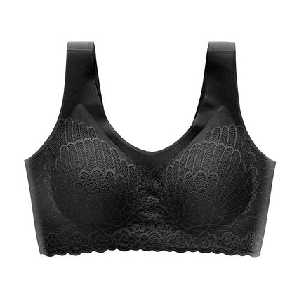 Thin Push Up Vest Bra Women Seamless Underwear Solid Lace Soft Comfortable Sleep Top With Chest Padded Bras For Women M L XL XXL baby magazin 